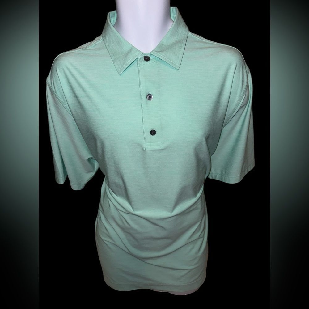 FJ FootJoy Polo Performance‎ Shirt Green Men’s Sz Large Golf Shirt Short Sleeve